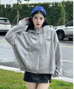 ÁO KHOÁC HOODIE ZIP BÕY NỈ 2 DA