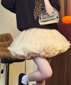 CHÂN VÁY TUTU 2 LỚP VOAN TƠ BỒNG NHÚN TẦNG XÒE